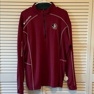 Columbia Men's FSU Garnet Half-Zip Jacket Size XL